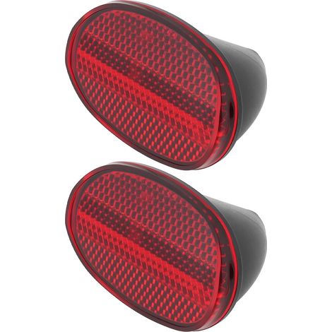 Catadioptre Vélo Rouge Réflecteur Arrière de Bicyclette Garde-Boue Ovale pour Sécurité Cyclisme Pack de 2 (1/5)