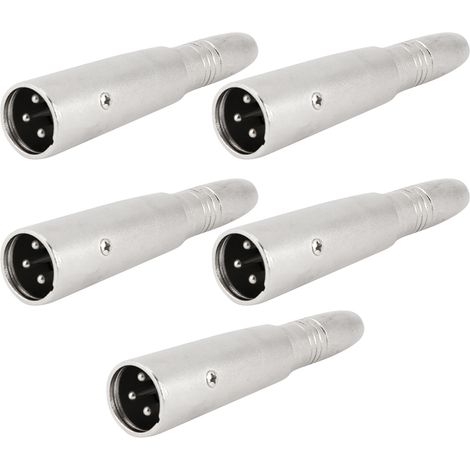 Lot de 5 connecteurs XLR mâles à 3 broches de 6,5 mm (0,26 pouce). (1/5)