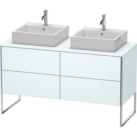 Meuble sous-vasque XSQUARE 778x1400x548mm f 2 bassin Bleu clair mat