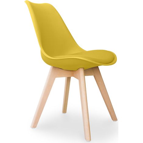 Sedia da pranzo - Stile scandinavo - Denisse Giallo