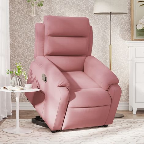 vidaXL Fauteuil inclinable Rose Velours (1/5)