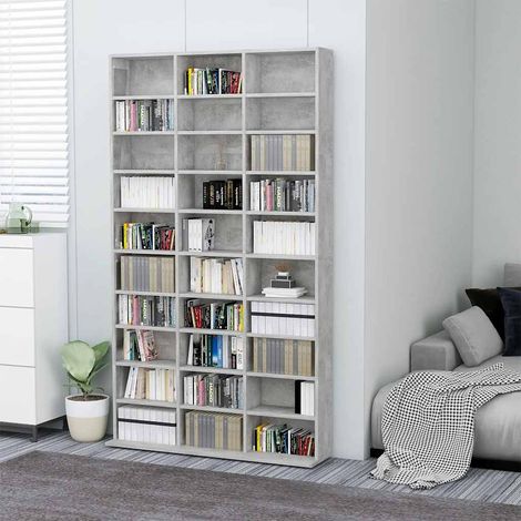 vidaXL Mobile Porta TV Grigio Cemento 102x16x177,5 cm in