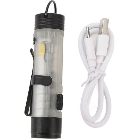 Kompakte LED-Taschenlampe, USB-aufladbar, mit Clip und Magnet für Wanderungen und Reisen