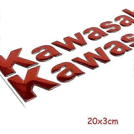 Emblème 3D autocollant réfléchissant pour réservoir et roue de moto Kawasaki Z1000 (20 x 3 cm, rouge). Couleur : rouge.