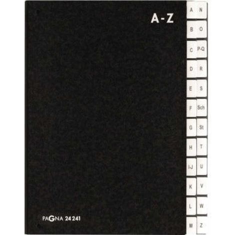 PAGNA Pultordner 24241-04 DIN A4 A-Z 24Fächer Hartpappe sw (1/4)