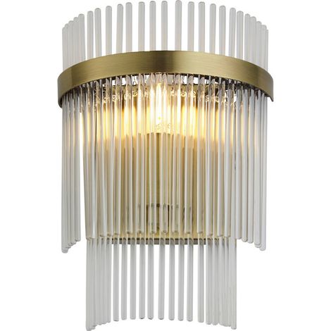 Endon Marietta Lampada da parete in vetro Ottone anticato (1/5)