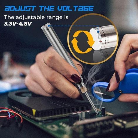 Tragbarer USB-Lötkolben mit kabelloser Ladefunktion und einstellbarer Temperatur (1/5)
