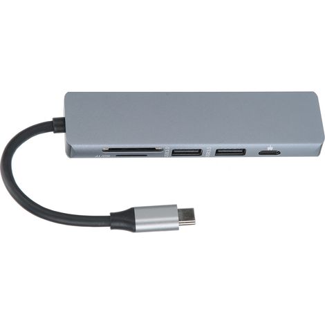 Station d'accueil USB-C 6-en-1 avec HDMI pour ordinateur portable - Hub adaptateur multifonction (1/5)