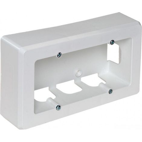 Aufputz-Mechanikkasten für 2 Elemente 165x96x43mm aus weißem ABS SOLERA 92