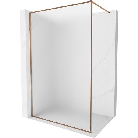 Mexen Kioto-XF Duschwand Walk-in mit Rahmen 50 x 202 cm, Mattglas 10 mm, Roségold - 800-050-104-60-30-X (1/5)