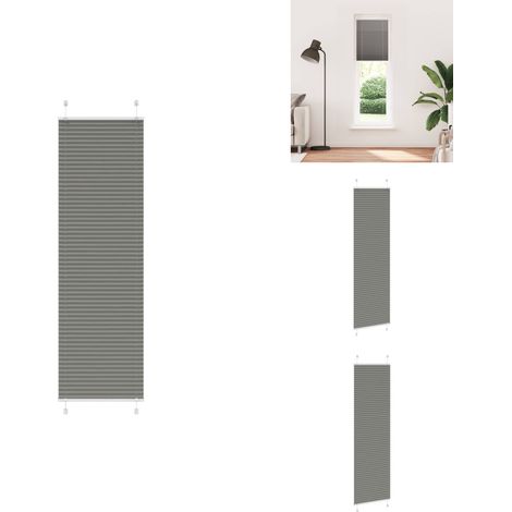 Store plissé anthracite 60x200 cm largeur du tissu 59,4 cm - Store Plissé - Stores Plissés - Store Plissé De Fenêtre - Plisse Aveugle (1/5)