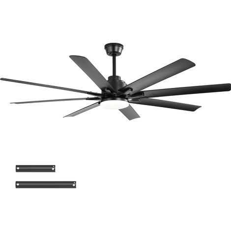 Ventilateur de Plafond 132 cm avec Éclairage LED Dimmable, Télécommande, 8 Pales ABS (1/5)