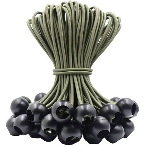 cordon élastiqueTendElastique, 50 pièces de corde Cordon avec cordon de serrage, cordon de serrage pour tentes extéries, cordon de serrage pour tentes, chapiteaux, camping, gazebos, cordon (1/5)
