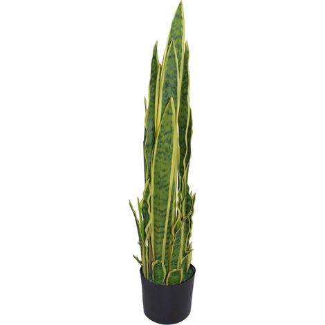 90cm (3ft) Artificial Sansevieria Yellow Green Indoor Plant - Large (1/3)