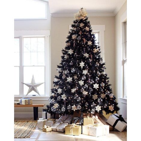 [GEBRAUCHT] B-Ware Shatchi Weihnachtsbaum Tannenbaum Künstlicher Baum Schwarz 2,10m Kunstbaum G661
