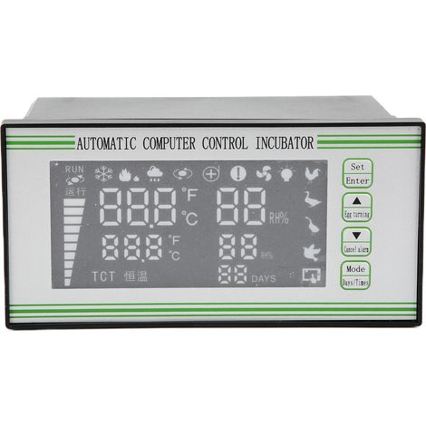 Incubateur à œufs avec régulateur de température et sonde d'humidité pour poules, canards et cailles (220 V) (1/5)