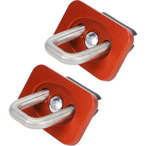 Crochets d'arrimage en acier inoxydable pour benne de camion, ancrages latéraux remplacement Chevy Silverado Colorado, Orange (1/5)