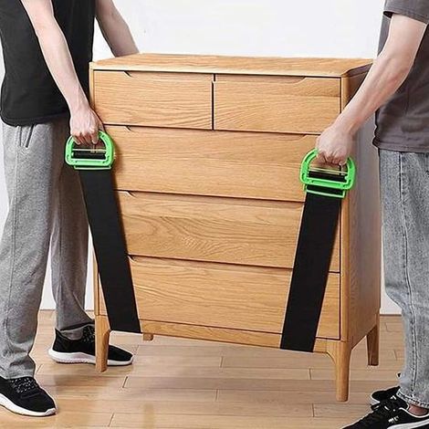 Correas de mudanza, juego de 2 correas de elevación para cajas, colchones, materiales de construcción, correas de manipulación que soportan 150 kg. (1/5)