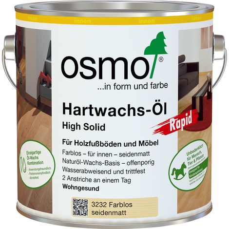 OSMO 3232 Hartwachs Öl Rapid Farblos Seidenmatt 2,5 Ltr (1/3)