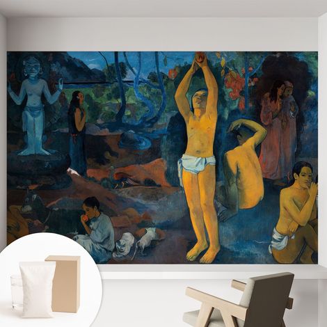 Papier peint intissé mural avec colle pour salon et chambre Décoration murale rapide - Colle incluse gratuite Harmonie tropicale 152x104 cm (1/5)