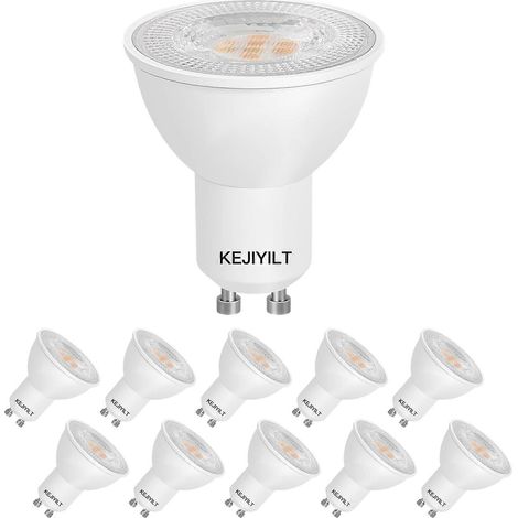 10er-Pack dimmbare GU10-LED-Lampen, 7 W, 5000 K Tageslichtweiß, 650 Lumen, energiesparend für Schienen- und Einbauleuchten