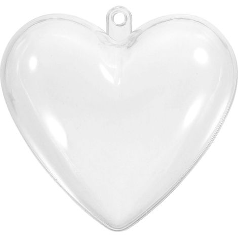 Moules à bombes de bain en acrylique transparent, coques à mouler, boules à remplir, décorations de sapin de Noël, moules à bombes de bain DIY (forme de cœur, petite taille)-6cm (1/3)