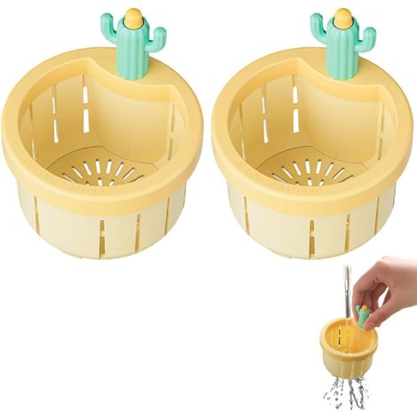 Strainer of Drain Sink of Kitchen Cactus,2Pcs for Sinks 7.8cm Filter Sink a Discharge Automatic a Pressure,ABS Handle User-friendly,Drainage Fast and Filtering in Softness (1/5)