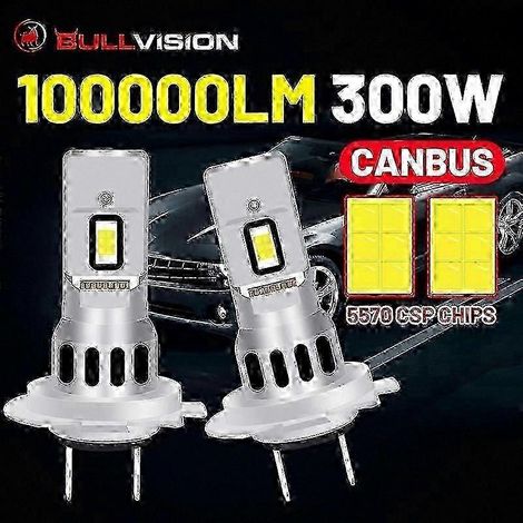 Ampoules LED H7 6000K Canbus 100000LM compatibles avec les phares de voitures SE WHBYV (1/4)