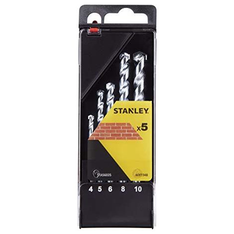 Punte per muro Stanley 5 pezzi diametro da 4 a 10 mm (1/3)