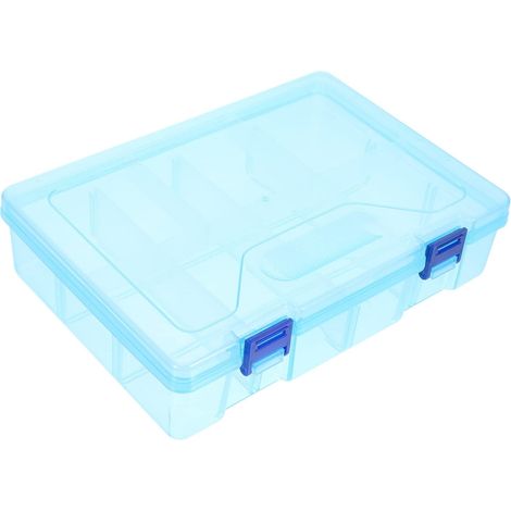 Boîte De Rangement Double Avec Compartiments Amovibles Organisateur De Bijoux Et Outils De Bricolage Idéale Pour Maison Voyages (1/5)