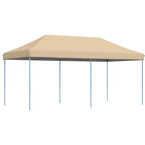 Party Tent Folding Beige 292 x 580 x 315 cm Oxford Fabric vidaXL
