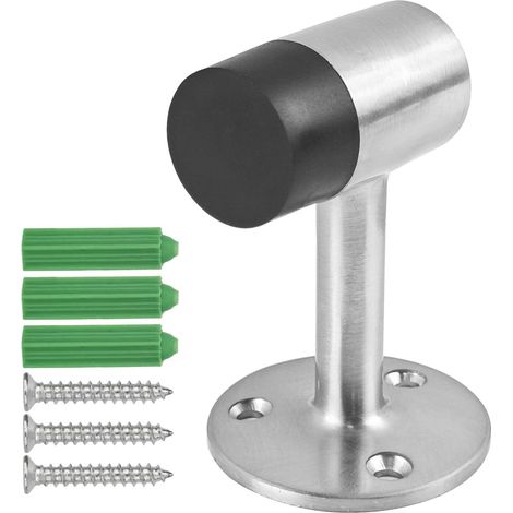 1 butée de porte, caoutchouc, alliage d'aluminium, antidérapante, silencieuse, pour porte battante, intérieur, extérieur (1/5)