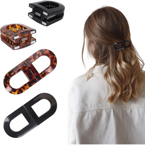 Clips à cheveux pour femmes, set de 2 pinces à cheveux magnétiques avec maintien fort, clips antidérapants pour coiffure et usage quotidien (1/5)