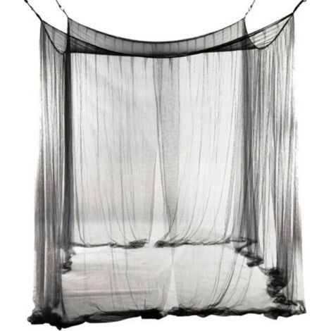 Mosquitera con dosel para cama doble, mosquitera de cuatro puertas, mosquitera individual grande de poliéster para viajes y hogar-190x210x240cm (1/5)