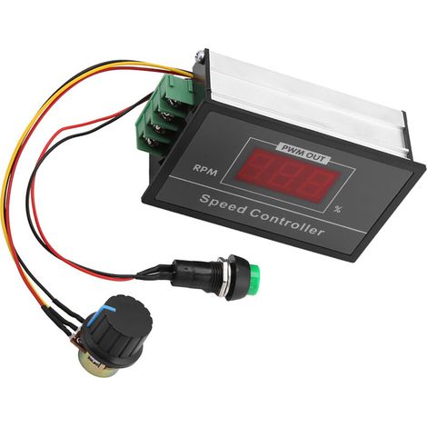 30-A-PWM-Controller für 6–60-V-Gleichstrommotoren mit Ein-/Ausschalter – Drehzahlregler für 12 V, 24 V, 36 V und 48 V