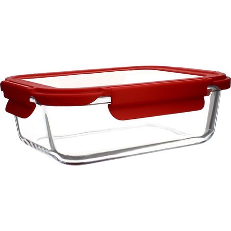 Boîte hermétique rectangle en verre 1040ml, CRISTAL (1/5)