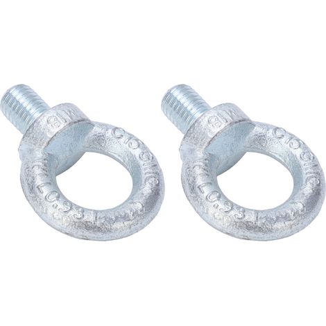 2PCS Boulons à Oeil Galvanisés M18 pour Levage et Élingage en Acier Carbone (1/5)
