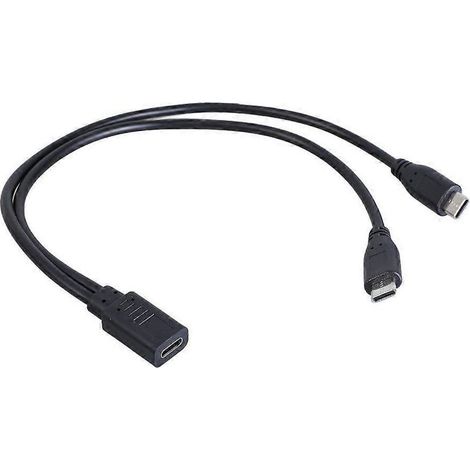Cavo sdoppiatore Y-USB portatile-C femmina a doppia USB-C maschile (1/5)