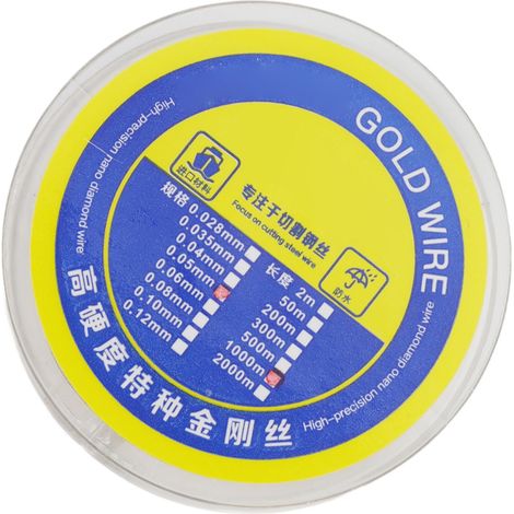 Fil de séparation pour écrans LCD en acier allié au tungstène, fil de coupe incisif pour une coupe rapide et nette, 0,05 mm, 1000 m (1/5)