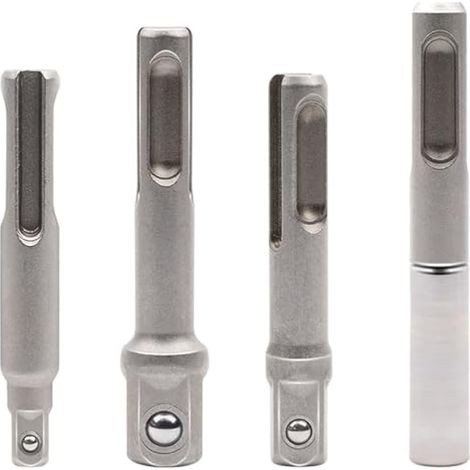 SDS Plus Jeu d'adaptateurs de douille hexagonale, 1/4" + 1/4", 3/8", 1/2" (1/4)