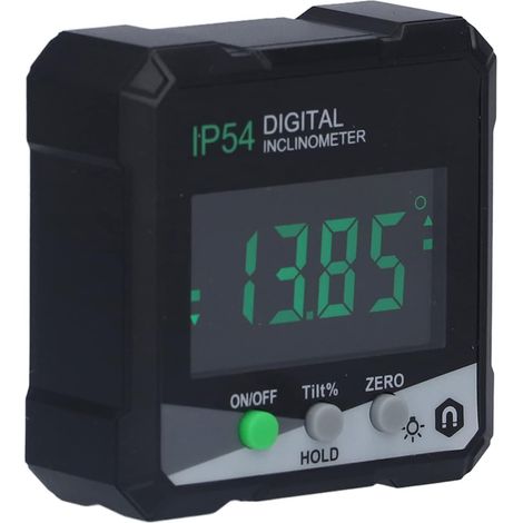 Inclinómetro digital, transportador, nivel, buscador de ángulos, buscador de ángulos magnético LCD de 360° (1/4)