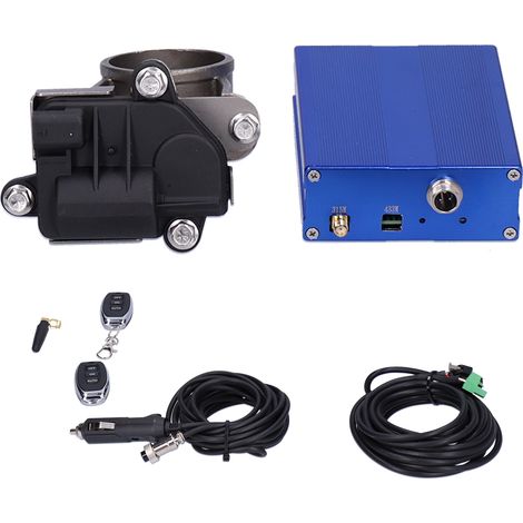 GARRYFIZH Kit Valve d'Échappement Électrique Télécommande - Circuit Intégré avec Pompe à Vide - Universel 3in/7.6cm - Performance Améliorée (1/5)