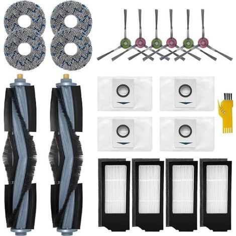 Kit de accesorios para aspiradora robot ECOVACS DEEBOT X1e OMNI & X1 OMNI & X1 TURBO & X1+, 20 paquetes de cepillos giratorios, (1/4)