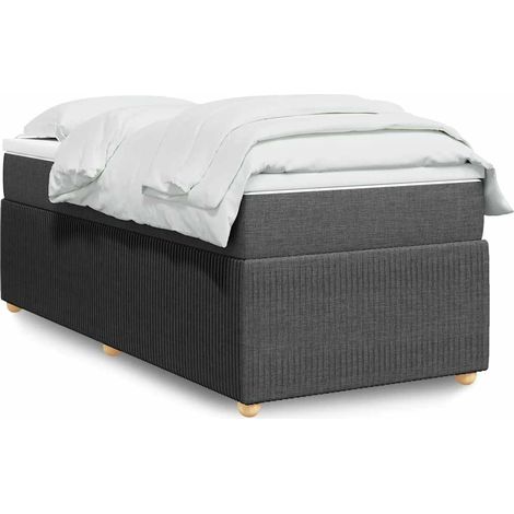 Boxspringbett mit Matratze Dunkelgrau 90x200 cm Stoff vidaXL (1/5)