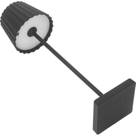 Lampe de table sans fil rechargeable à piles, veilleuse LED tactile à intensité variable, noire, pour chambre ou salle à manger (1/5)