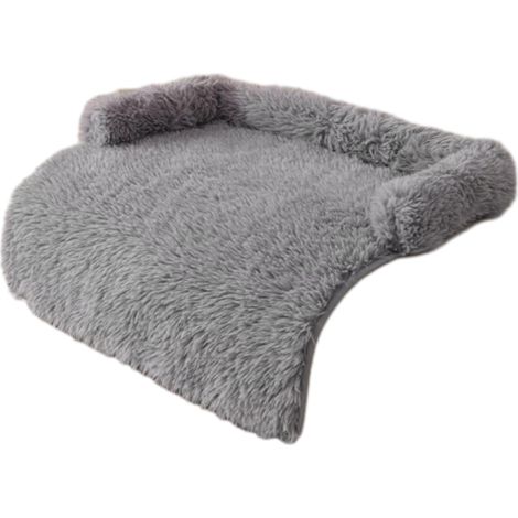 Panier Pour Chien - Panier Pour Chat - Tapis Antidérapant Avec Bord Relevé - Lavable En Machine - 75x75 Cm - Gris
