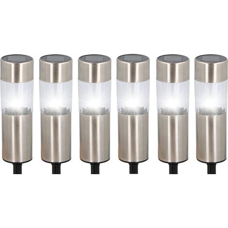 Solar-Gartenleuchten 6er-Set Solarlampe Gartenlampe Außenleuchte Gehwegleuchte (1/3)