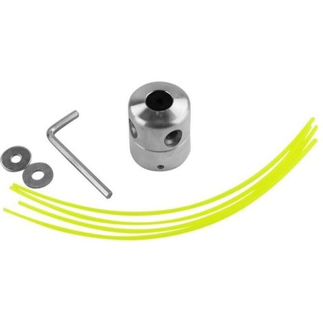 Tête de coupe-herbe cylindrique en aluminium, accessoires de tondeuse à gazon brillants, quincaillerie de jardin, outils