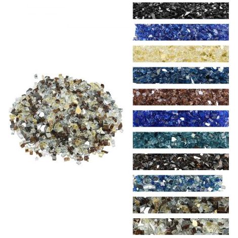 Verre de Feu pour Braséro - 4 - 5 kg Pierres en Verre pour Foyer (1/5)