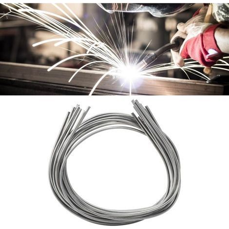 Lot de 10 baguettes de soudage en aluminium et cuivre, électrode basse température, diamètre 2 mm, fil fourré pour soudure, adapté aux métaux blancs (1/5)